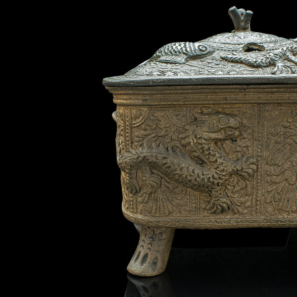 Antique Decorative Censer, Chinese, Bronze, Incense Burner, Victorian, C.1850