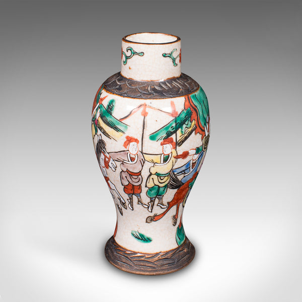 Small Antique Posy Vase, Japanese, Ceramic, Flower Urn, Meiji, Victorian, C.1900