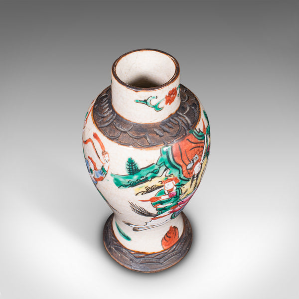 Small Antique Posy Vase, Japanese, Ceramic, Flower Urn, Meiji, Victorian, C.1900