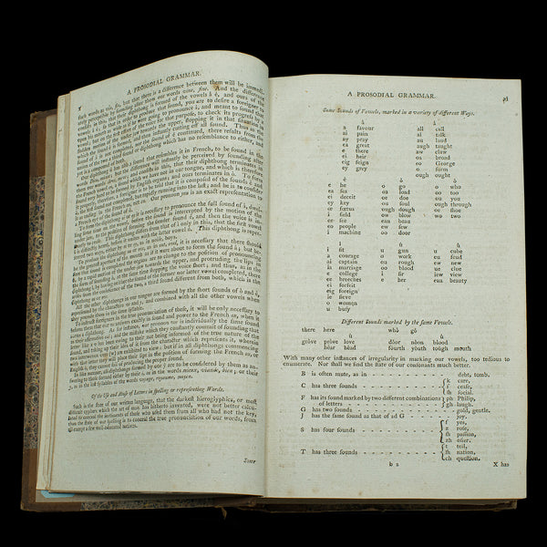 Antique Sheridan Dictionary, English, Reference, 9th Edition, Georgian, C.1804