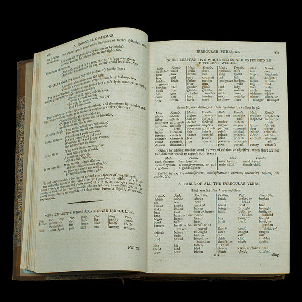 Antique Sheridan Dictionary, English, Reference, 9th Edition, Georgian, C.1804