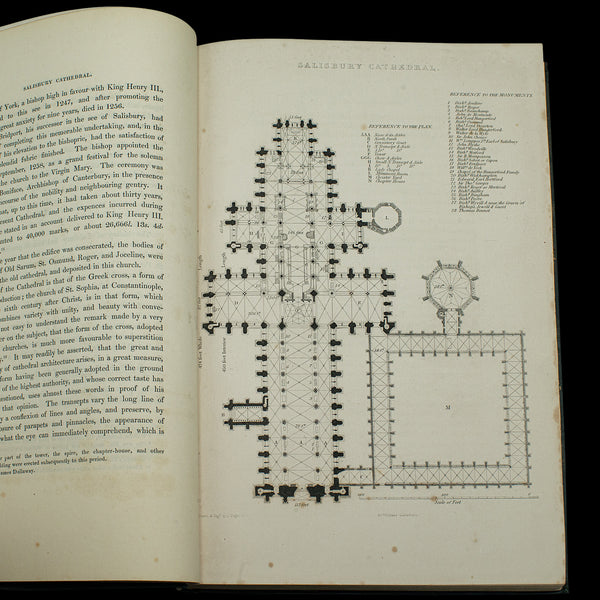 Pair Antique Books, Winkle's British Cathedrals, English, Reference, Victorian