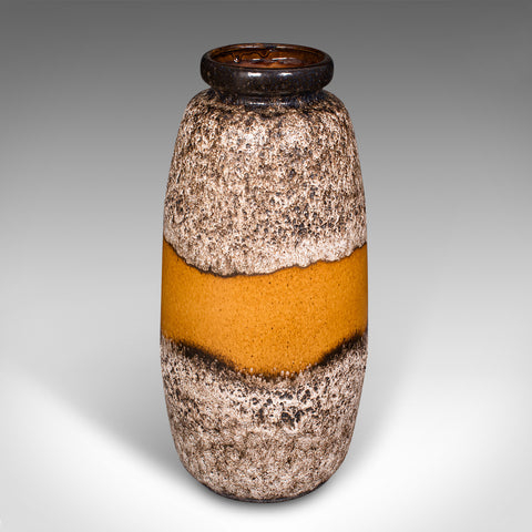 Vintage Fat Lava Vase, German, Ceramic, Magma Finish, Stick Stand, Mid Century