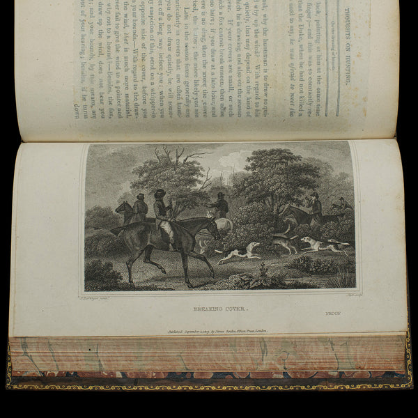 Antique Book, Thoughts on Hunting by William Beckford, English, Georgian, 1810