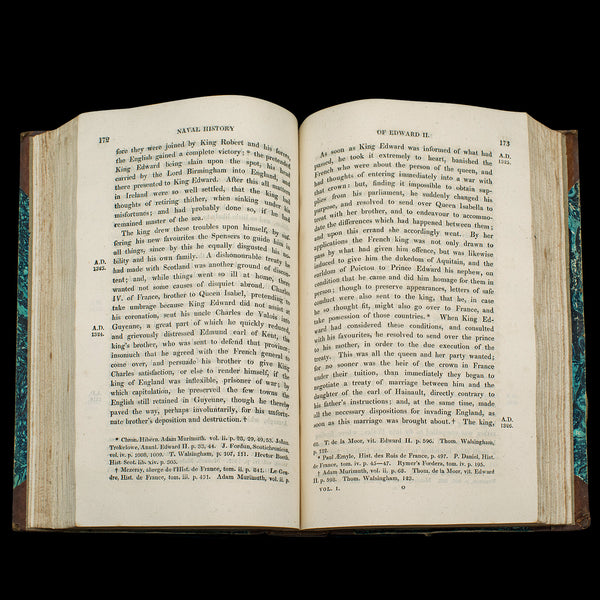 5 Vols, Antique Books, Lives of the British Admirals, English, Georgian, 1817