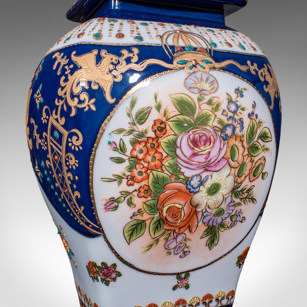 Pair Of Vintage Table Lamps, Oriental Ceramic, Accent Light, Hall, Lounge, Study