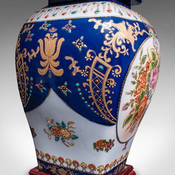 Pair Of Vintage Table Lamps, Oriental Ceramic, Accent Light, Hall, Lounge, Study