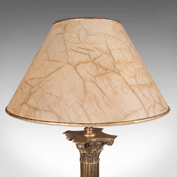 Vintage Standard Lamp, English, Brass, Room Light, Regency Revival, Mid Century