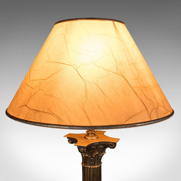 Vintage Standard Lamp, English, Brass, Room Light, Regency Revival, Mid Century