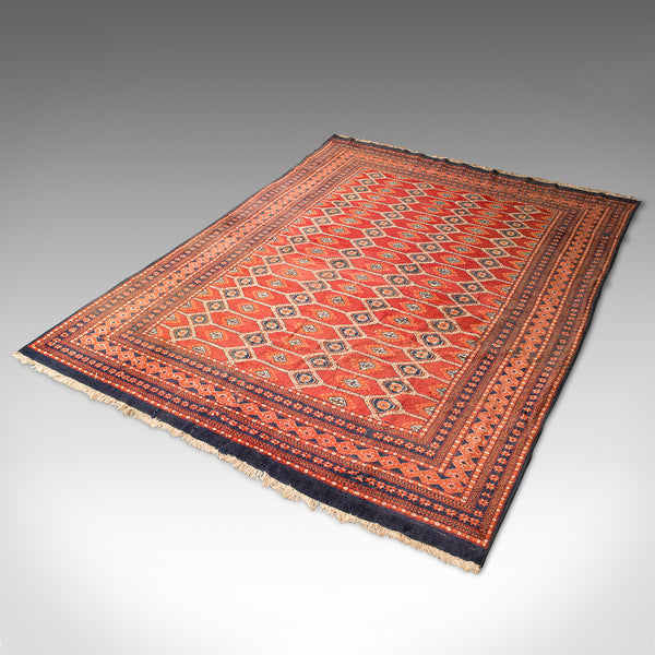 Large 10' Vintage Bokhara Rug, Middle Eastern, Woven, Hall, Living Room Carpet