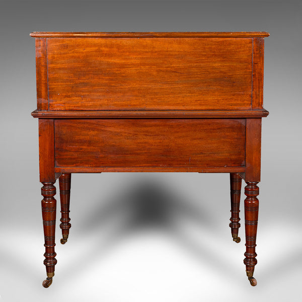 Antique Roll-Top Desk, English, Bureau, Aesthetic Period, Victorian, Circa 1880