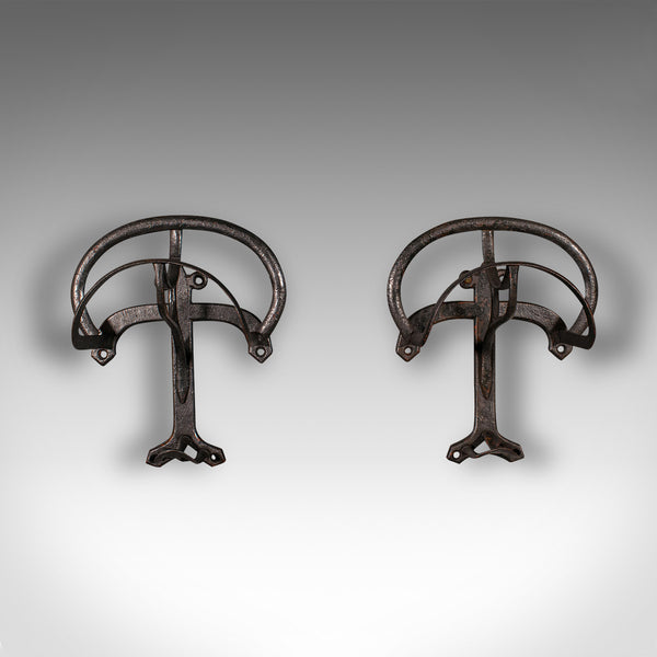 Pair Of Antique Equestrian Saddle Racks, English, Stables, Tack Rest, Victorian