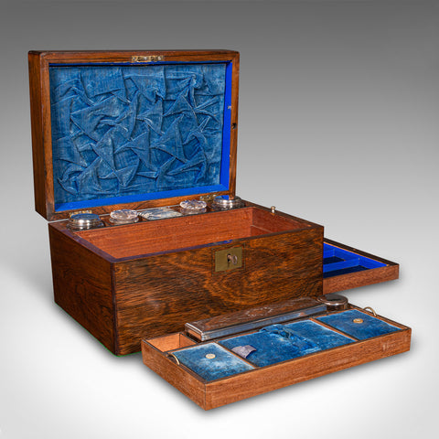 Antique Vanity Case, English, Travelling Dressing Table Box, Regency, Circa 1820