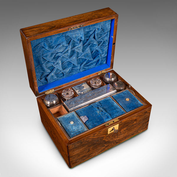 Antique Vanity Case, English, Travelling Dressing Table Box, Regency, Circa 1820