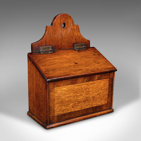 Antique Glove Box, English, Oak, Keepsake, Reception Key Case, Georgian, C.1800