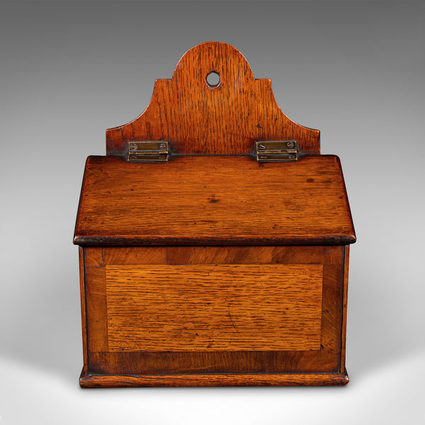 Antique Glove Box, English, Oak, Keepsake, Reception Key Case, Georgian, C.1800