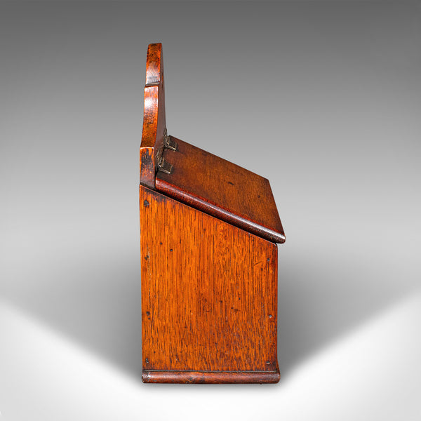 Antique Glove Box, English, Oak, Keepsake, Reception Key Case, Georgian, C.1800