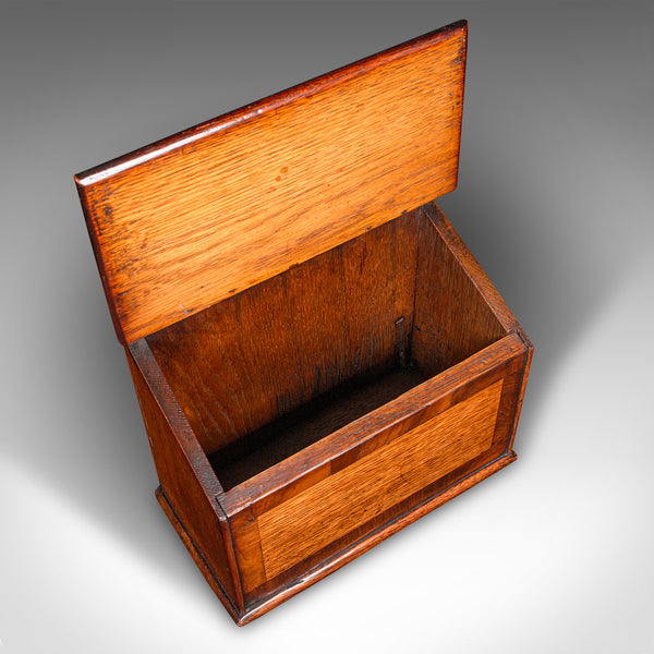 Antique Glove Box, English, Oak, Keepsake, Reception Key Case, Georgian, C.1800