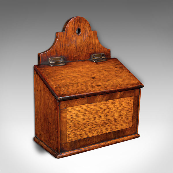 Antique Glove Box, English, Oak, Keepsake, Reception Key Case, Georgian, C.1800