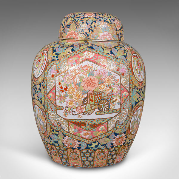 Large Vintage Ginger Jar, Chinese, Ceramic, Lidded Vase, Art Deco, Circa 1940