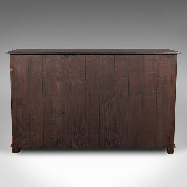 Vintage Dresser Base, English, Oak, Side Cabinet, Georgian Revival Taste, C.1970