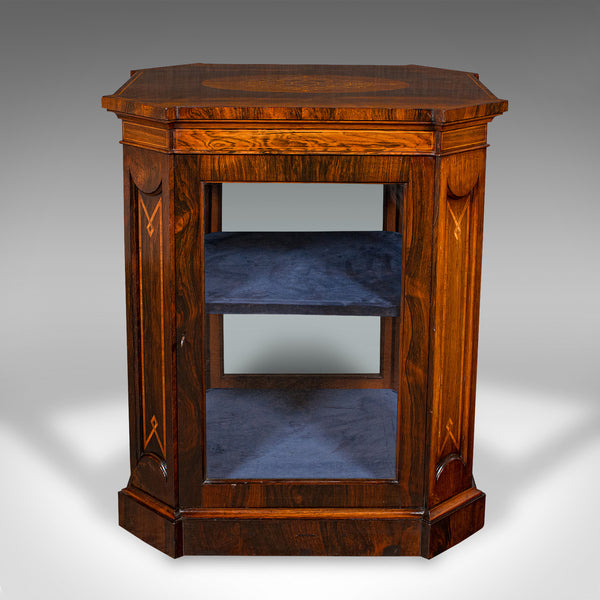 Antique Jeweller's Display Cabinet, English, Glazed Shop Retail Case, Regency