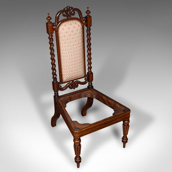 Antique Morning Room Chair, English, Silk Cotton, Side Seat, William IV, C.1835