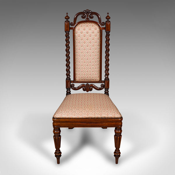 Antique Morning Room Chair, English, Silk Cotton, Side Seat, William IV, C.1835