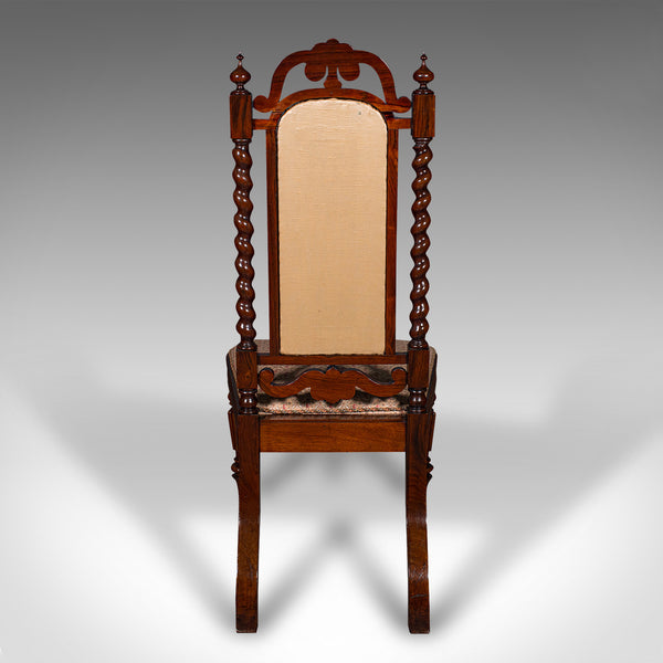 Antique Morning Room Chair, English, Silk Cotton, Side Seat, William IV, C.1835