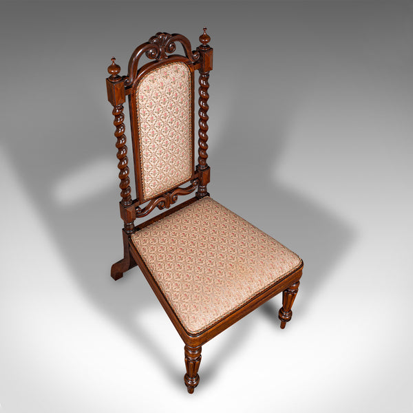 Antique Morning Room Chair, English, Silk Cotton, Side Seat, William IV, C.1835