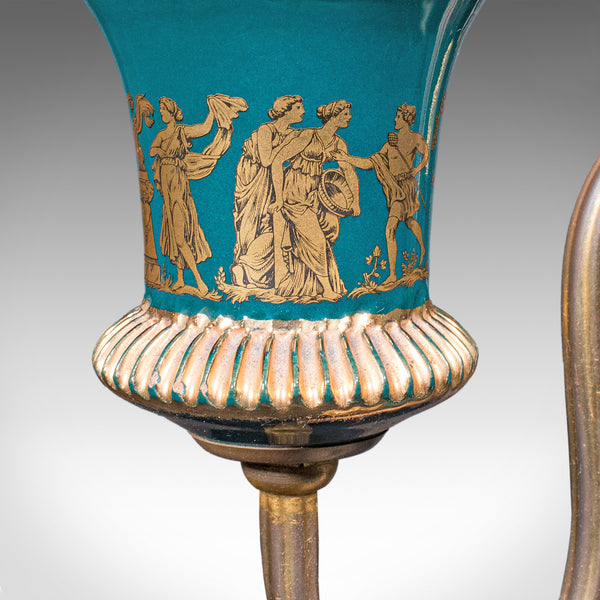 Vintage Three Branch Table Lamp, English, Accent Light, Neoclassical Revival