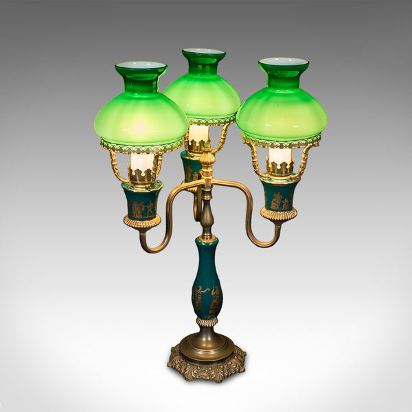 Vintage Three Branch Table Lamp, English, Accent Light, Neoclassical Revival