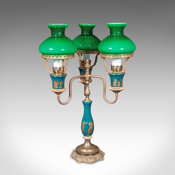 Vintage Three Branch Table Lamp, English, Accent Light, Neoclassical Revival