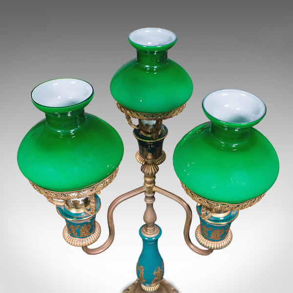 Vintage Three Branch Table Lamp, English, Accent Light, Neoclassical Revival