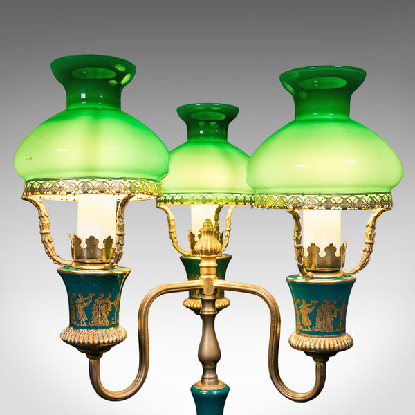 Vintage Three Branch Table Lamp, English, Accent Light, Neoclassical Revival