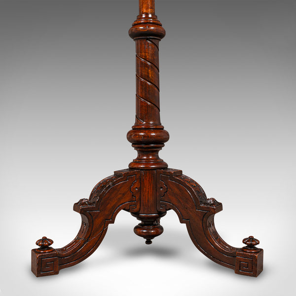 Tall Antique Music Stand, English, Oak, Adjustable Recital Rest, Victorian, 1880