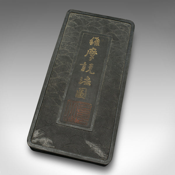 Large Antique Calligraphic Ink Block, Chinese, Soot Ink, Victorian, Circa 1900