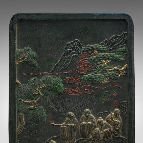 Large Antique Calligraphic Ink Block, Chinese, Soot Ink, Victorian, Circa 1900