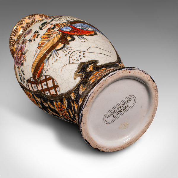 Small Vintage Satsuma Vase, Chinese, Ceramic, Baluster Urn, Oriental, Circa 1960