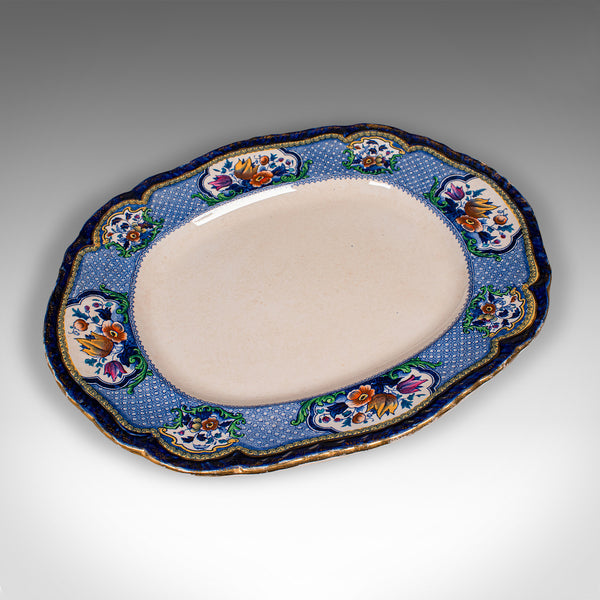 Set of 2 Large Antique Meat & Poultry Platters, English Ceramic, Victorian, 1900