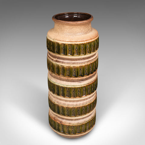 Tall Vintage Stick Stand, German, Ceramic, Lava Vase, Decor, Hallway, Circa 1960