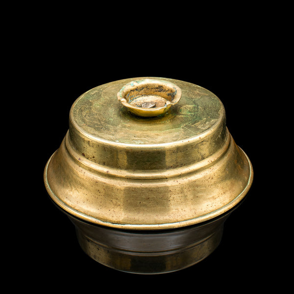 Vintage Candlelight Dome Lamp, Indian, Pierced Brass, Candle Holder, Circa 1930