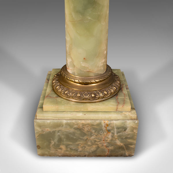 Vintage Display Column, Continental, Onyx Marble, Jardiniere Stand, Circa 1940