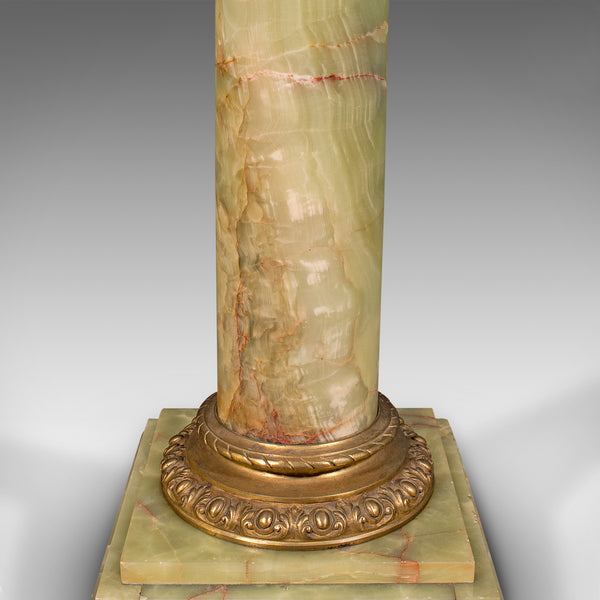 Vintage Display Column, Continental, Onyx Marble, Jardiniere Stand, Circa 1940