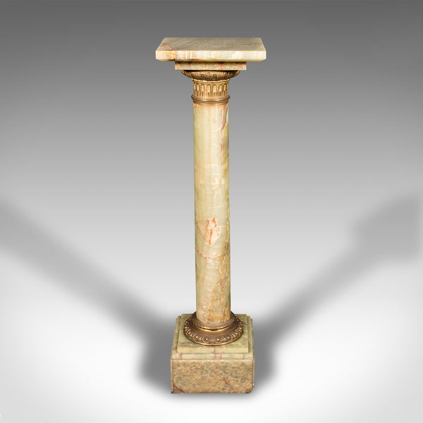 Vintage Display Column, Continental, Onyx Marble, Jardiniere Stand, Circa 1940