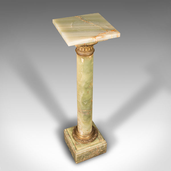Vintage Display Column, Continental, Onyx Marble, Jardiniere Stand, Circa 1940