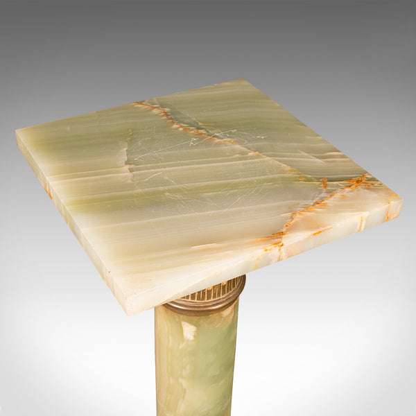 Vintage Display Column, Continental, Onyx Marble, Jardiniere Stand, Circa 1940