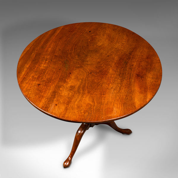 Antique Tilt Top Table, English, Occasional, Birdcage Mount, Georgian, C.1750