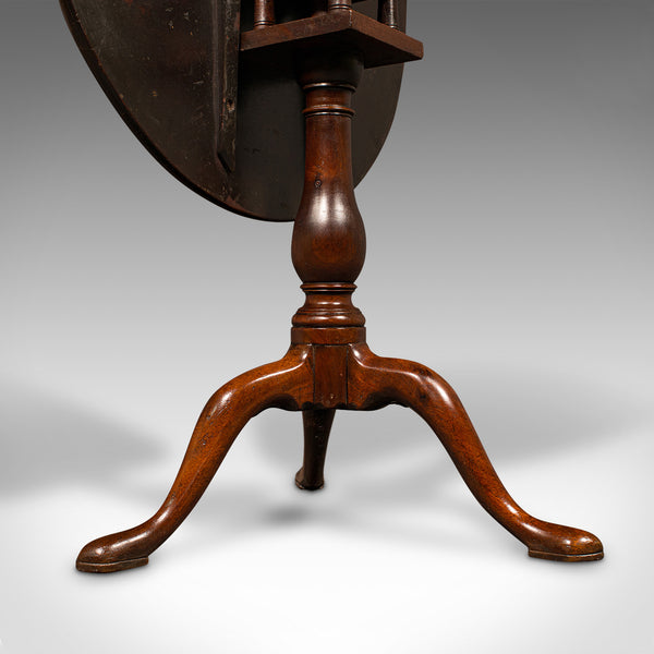 Antique Tilt Top Table, English, Occasional, Birdcage Mount, Georgian, C.1750