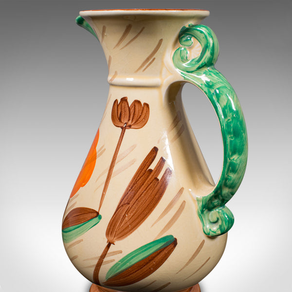 Vintage Decorative Custard Jug, English, Ceramic, Dessert Pourer, Art Deco, 1930